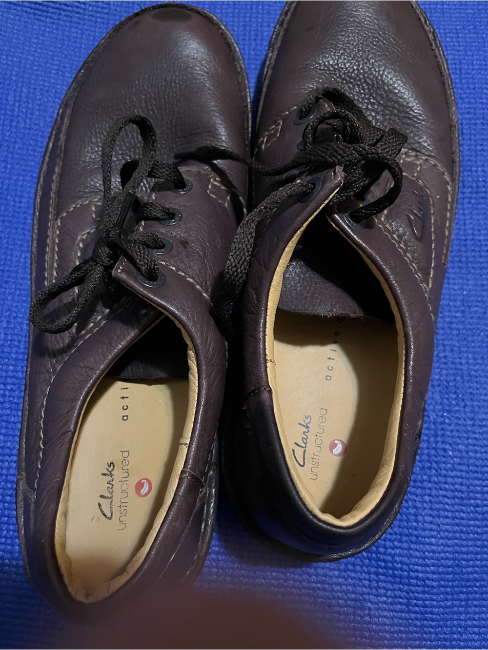 Clarks Men’s Dark Brown Leather Lace-Up Oxford Shoes